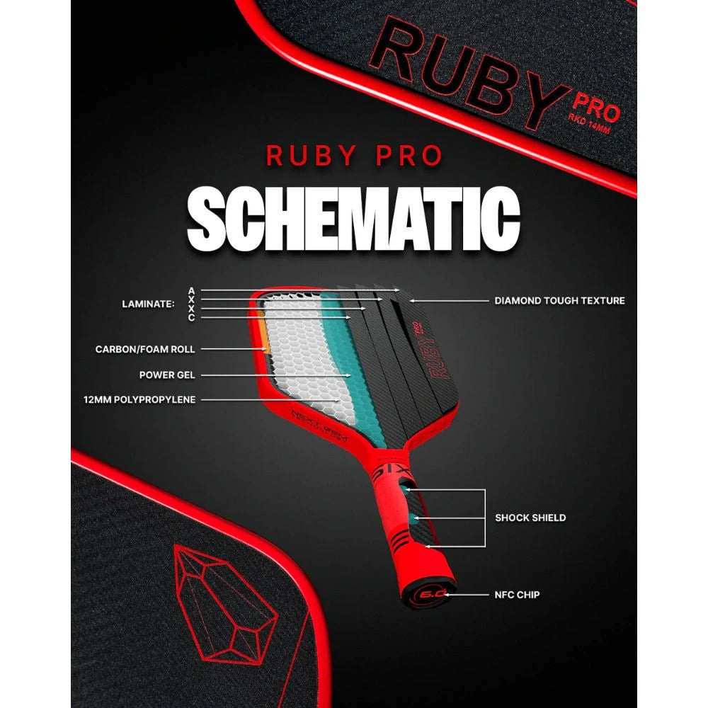 Six Zero Ruby Pro Pickleball Paddle - Pickleball Sports Sale