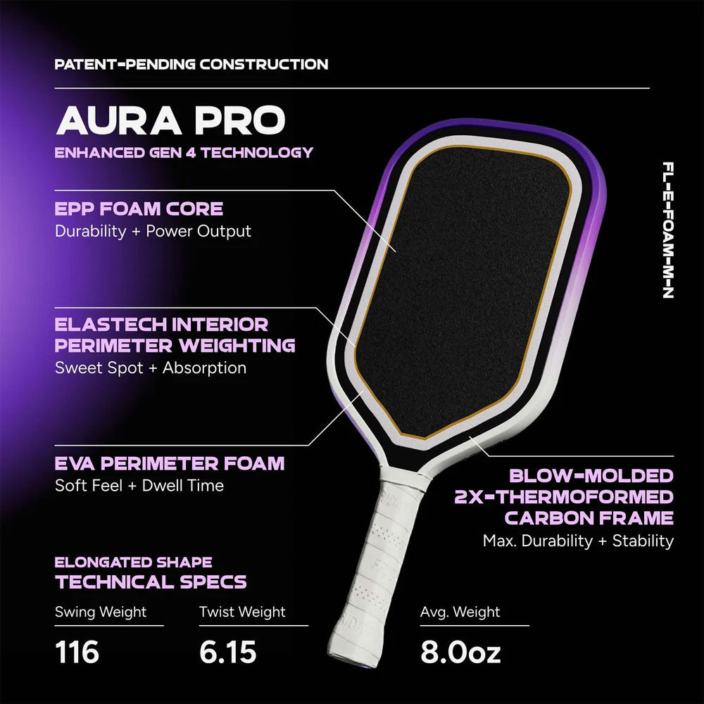 FRIDAY Aura Pro Elongated Pickleball Paddle - Pickleball Sports Special Offer