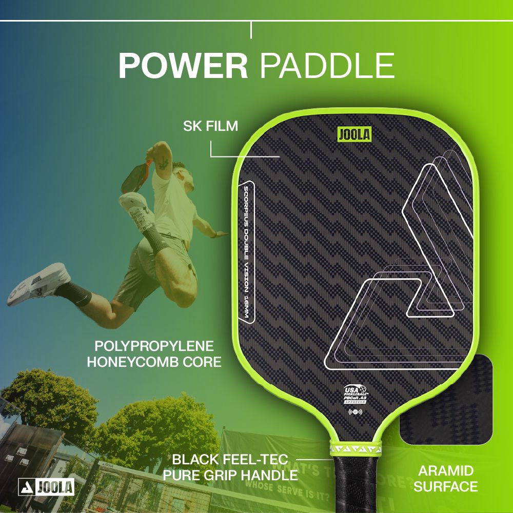 JOOLA Scorpeus Double Vision 16mm Pickleball Paddle - Pickleball Sports Popular