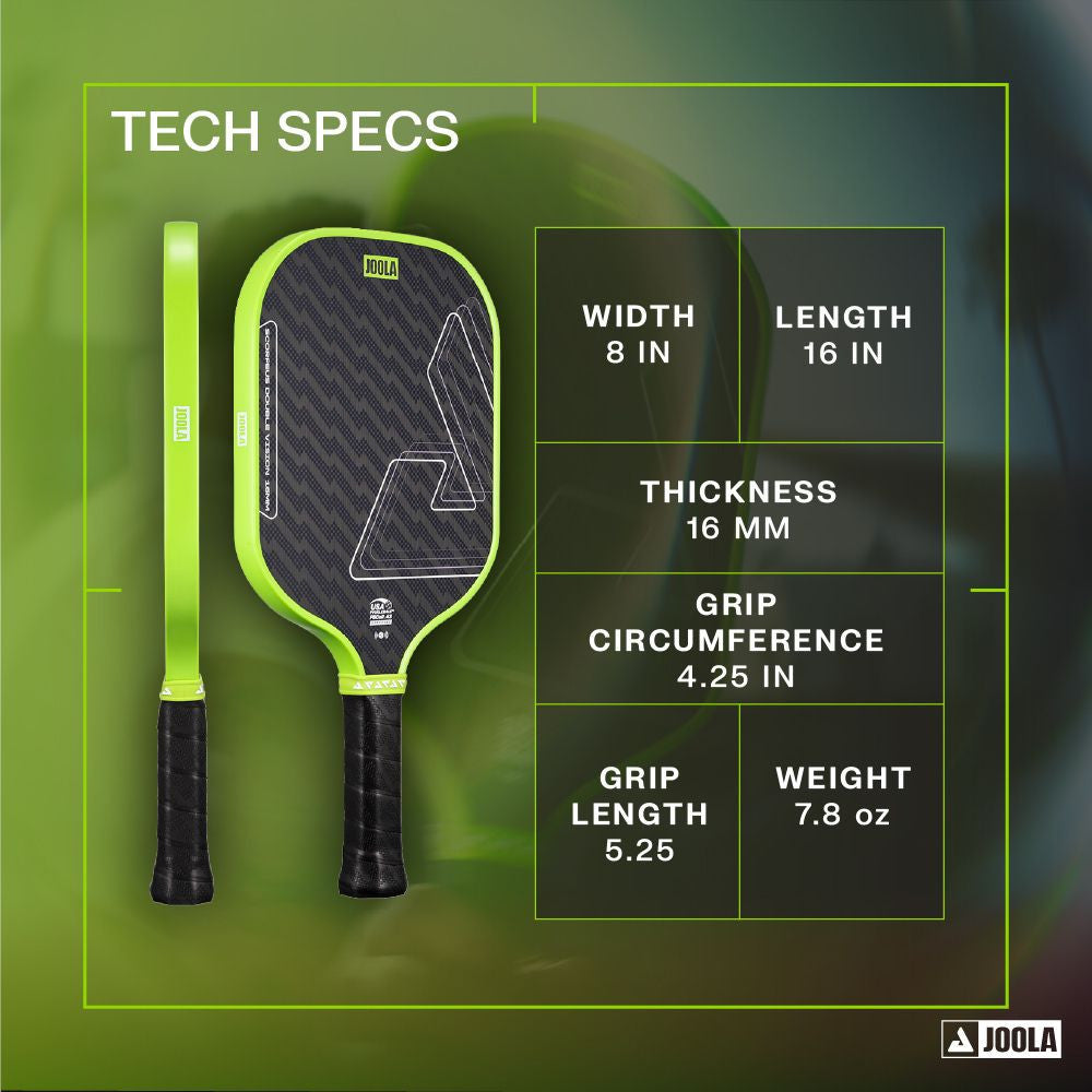 JOOLA Scorpeus Double Vision 16mm Pickleball Paddle - Pickleball Sports Popular