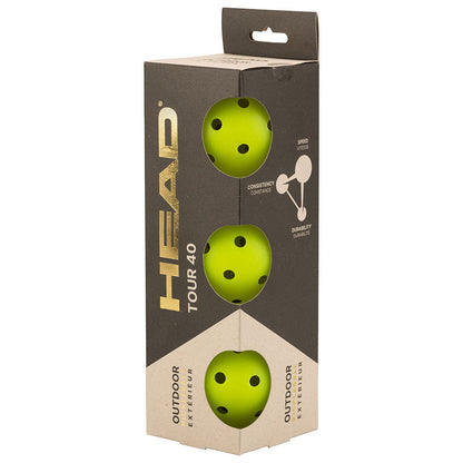 HEAD Tour 40 Outdoor Pickleball - Pickleball Sports Smart Buy