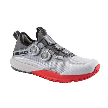 HEAD Motion Pro BOA Pickleball Shoe, Light Grey/Red - Pickleball Sports Great Value