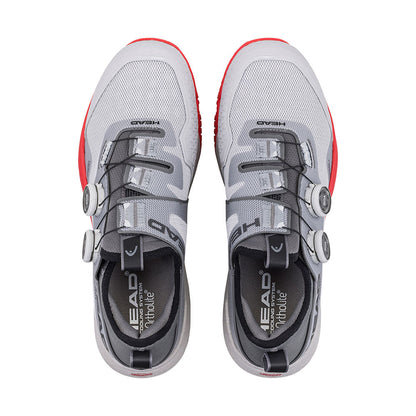 HEAD Motion Pro BOA Pickleball Shoe, Light Grey/Red - Pickleball Sports Great Value