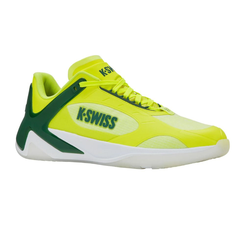 K-Swiss K-Frame Pickleball Shoe - Neon Lime/Eden/White - Pickleball Sports Quality