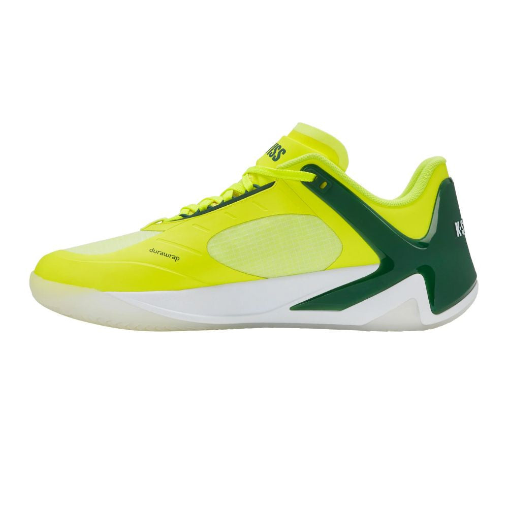 K-Swiss K-Frame Pickleball Shoe - Neon Lime/Eden/White - Pickleball Sports Quality
