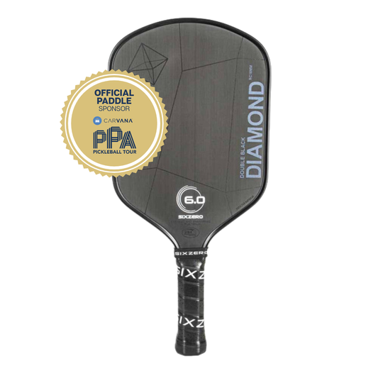 Six Zero Double Black Diamond Control 16mm Paddle - Pickleball Sports Customer Favorite