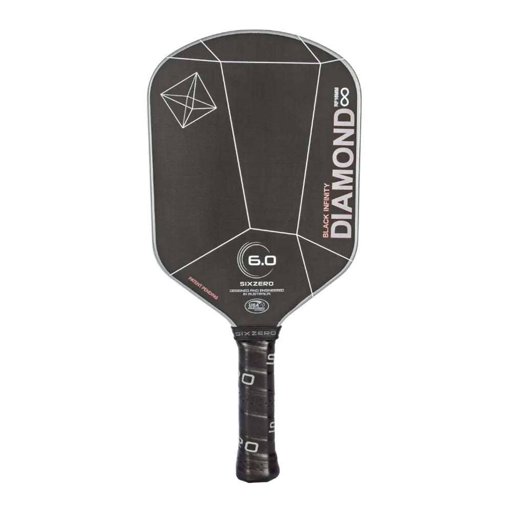 Six Zero Infinity Edgeless Black Diamond Power Pickleball Paddle - Pickleball Sports Signature