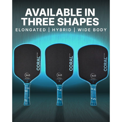 Six Zero Coral 16mm Elongated Pickleball Paddle - Pickleball Sports Trusted