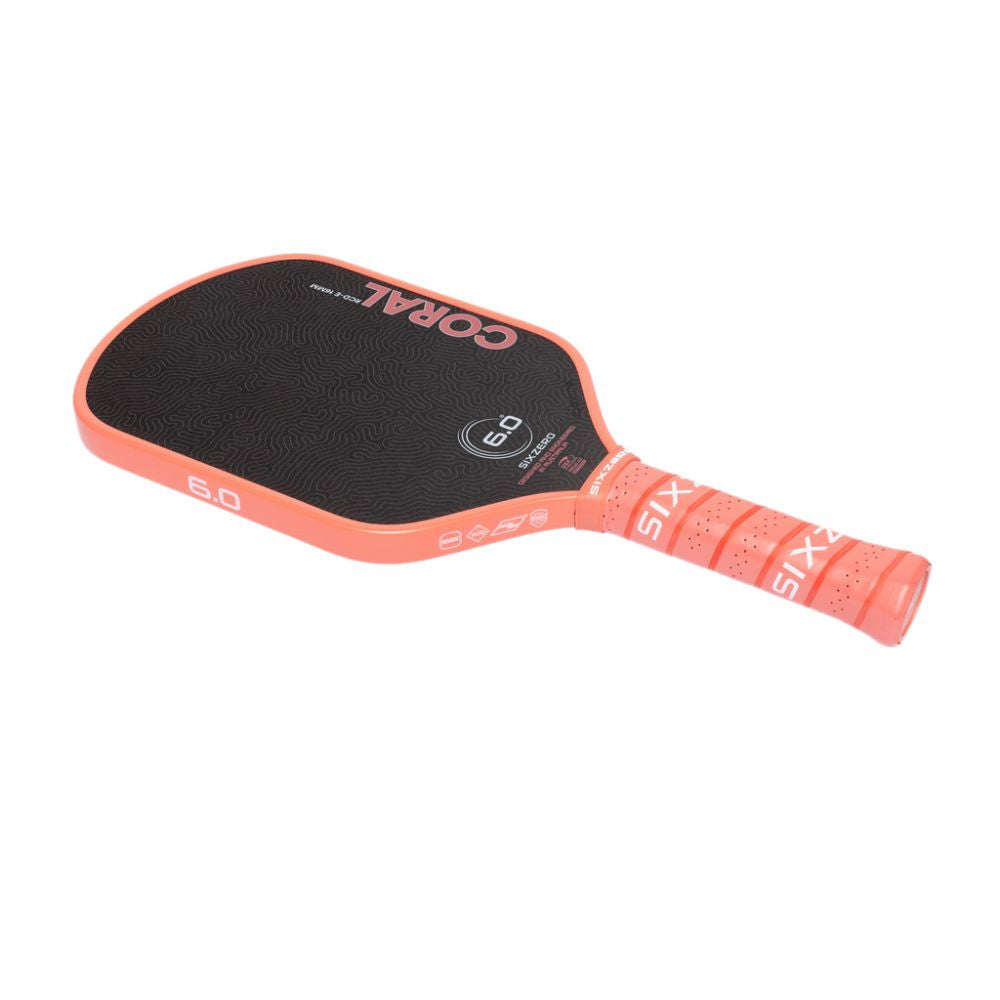 Six Zero Coral 16mm Elongated Pickleball Paddle - Pickleball Sports Trusted