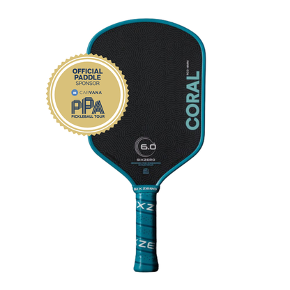 Six Zero Coral 16mm Hybrid Pickleball Paddle - Pickleball Sports Top Pick