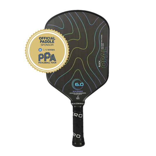 Six Zero Black Opal Pickleball Paddle - Pickleball Sports Discount