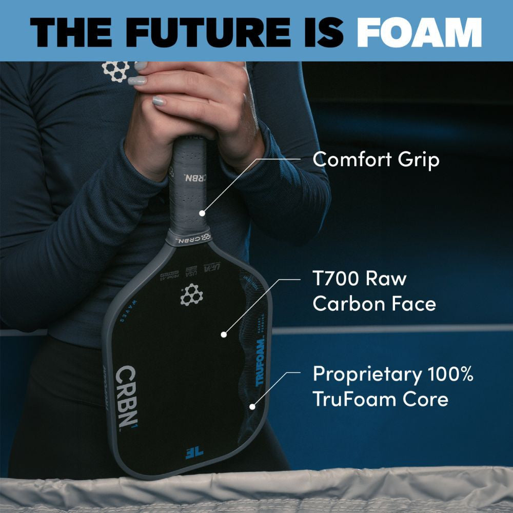 CRBN TruFoam Waves 2 Square Pickleball Paddle - Pickleball Sports Deals