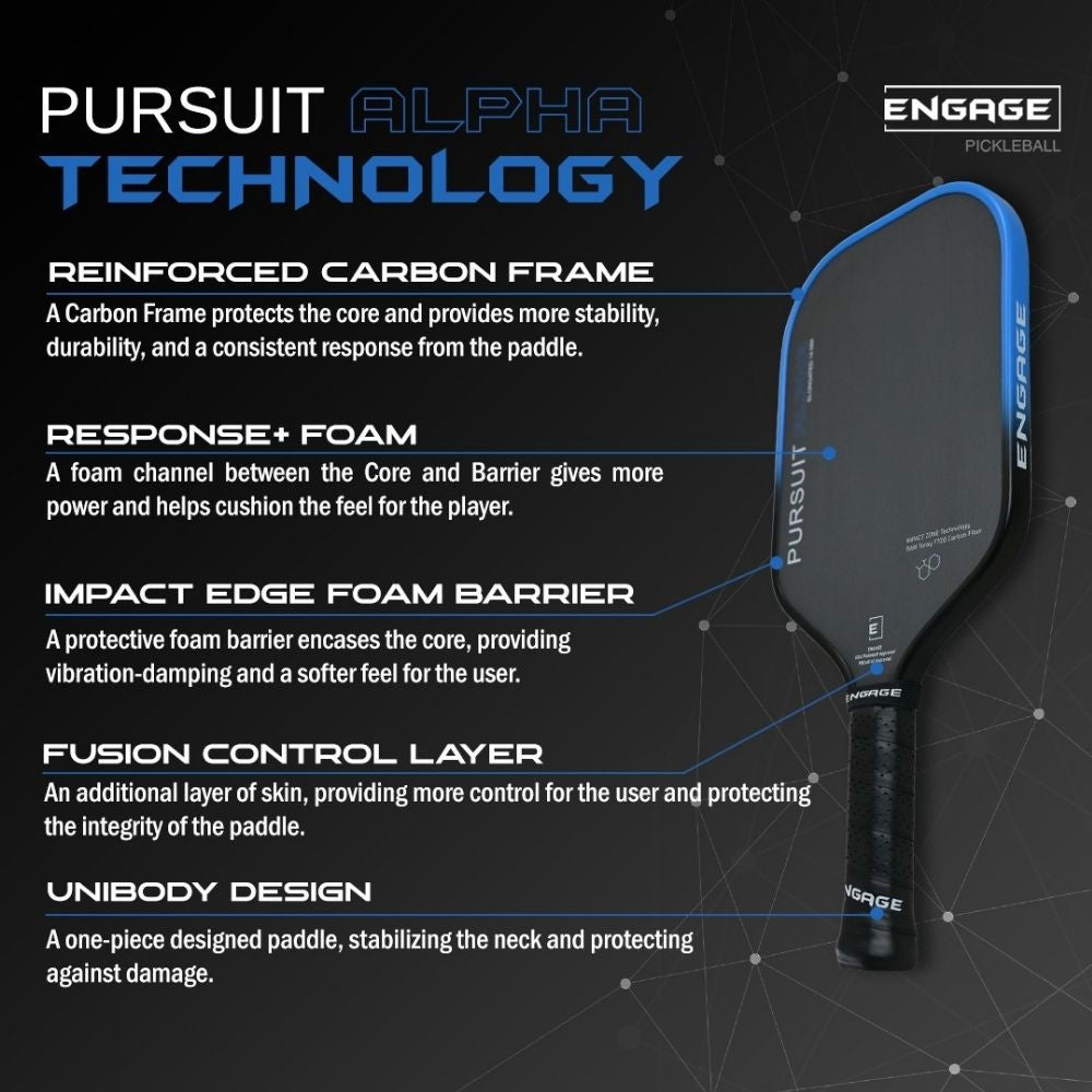Engage Pursuit Alpha 14mm Pickleball Paddle - Pickleball Sports Customer Favorite