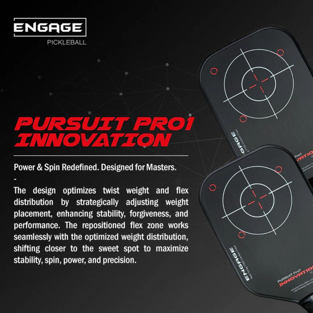 Engage Pursuit Pro1 Innovation 12.7mm Pickleball Paddle - Pickleball Sports Essential