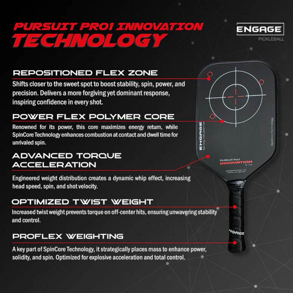 Engage Pursuit Pro1 Innovation 15.2mm Pickleball Paddle - Pickleball Sports Featured