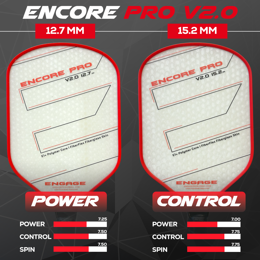 Engage Encore Pro V2.0 12.7mm Pickleball Paddle - Pickleball Sports Special Offer