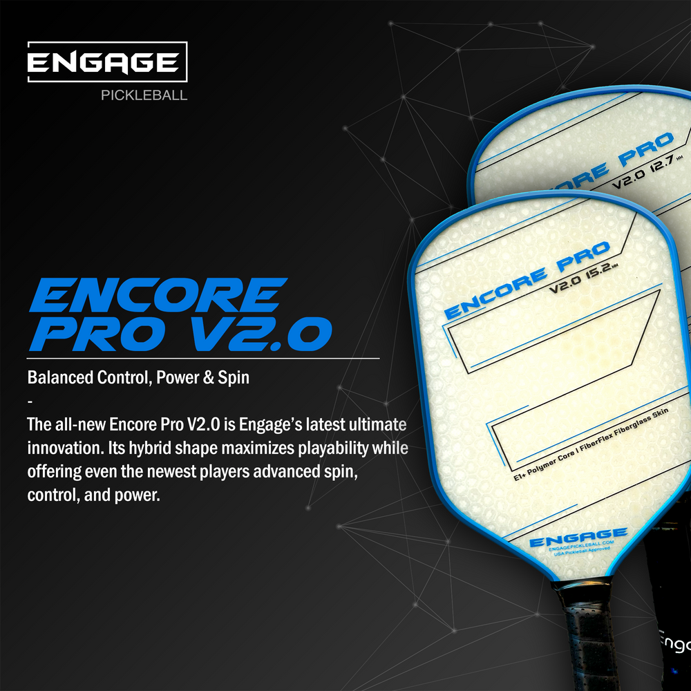 Engage Encore Pro V2.0 15.2mm Pickleball Paddle - Pickleball Sports Essential