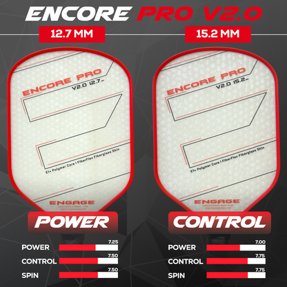 Engage Encore Pro V2.0 15.2mm Pickleball Paddle - Pickleball Sports Essential