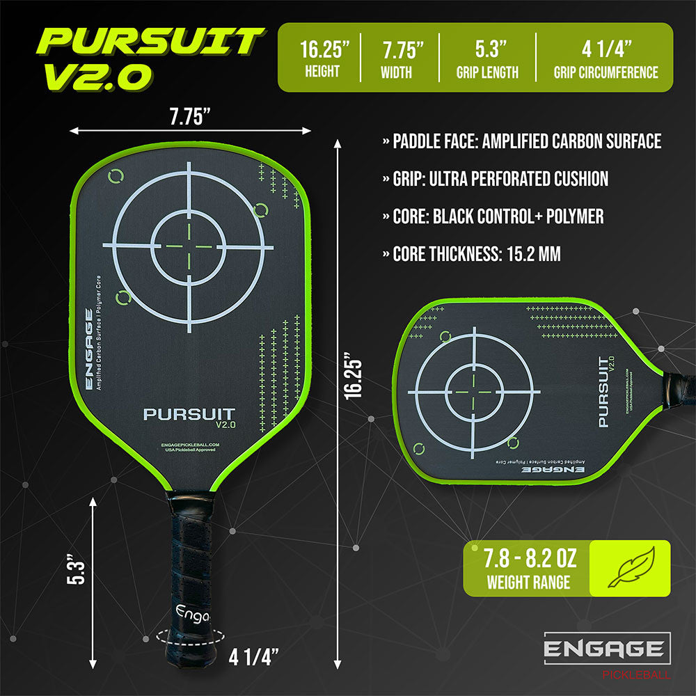 Engage Pursuit V2.0 Pickleball Paddle - Pickleball Sports Special Offer
