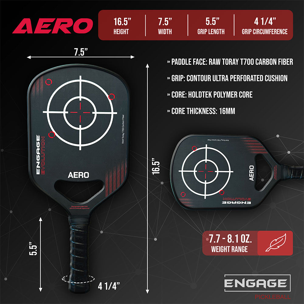 Engage Evolution Aero Pickleball Paddle - Pickleball Sports Essential