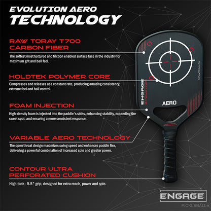 Engage Evolution Aero Pickleball Paddle - Pickleball Sports Essential