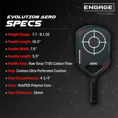 Engage Evolution Aero Pickleball Paddle - Pickleball Sports Essential