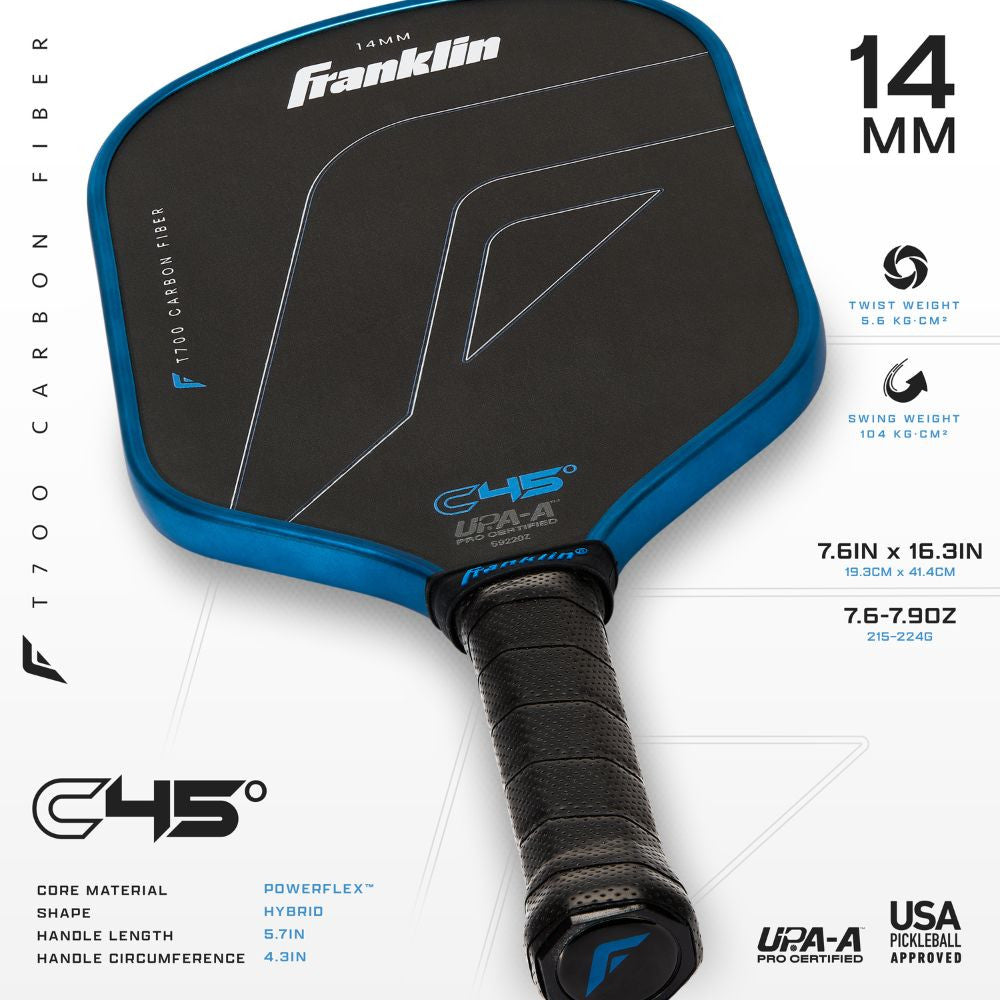 Franklin C45 Hybrid 14mm Pickleball Paddle - Pickleball Sports Best Price