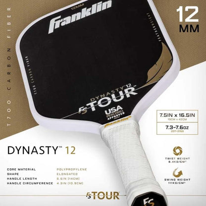 Franklin FS Tour Featherweight Series Dynasty 12mm Pickleball Paddle - Pickleball Sports Value