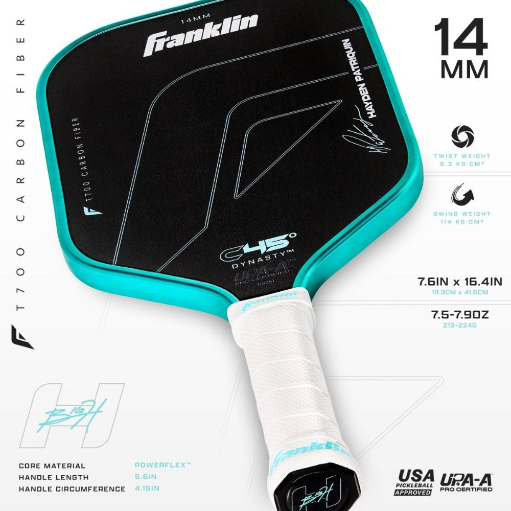 Franklin C45 Hayden Patriquin 14mm Pickleball Paddle - Pickleball Sports Customer Favorite