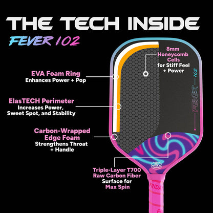 FRIDAY Fever 102 Elongated Pickleball Paddle - Pickleball Sports Best Price
