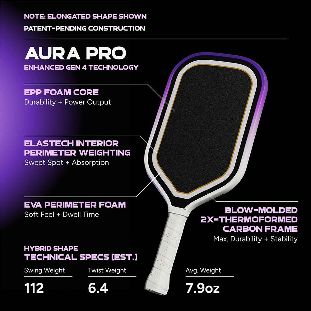 FRIDAY Aura Pro Hybrid Pickleball Paddle - Pickleball Sports Essential