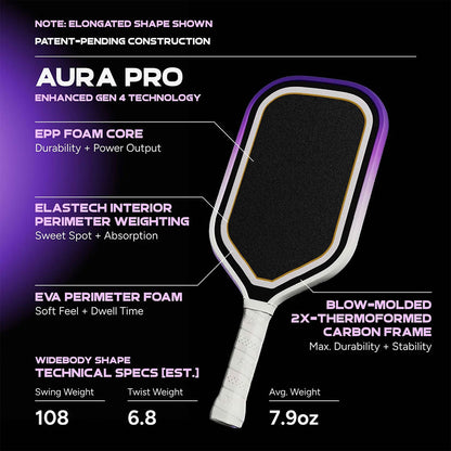 FRIDAY Aura Pro Widebody Pickleball Paddle - Pickleball Sports Classic
