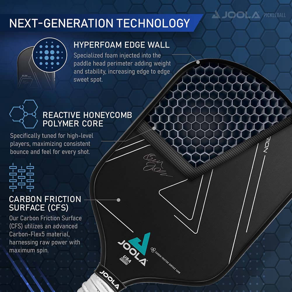 JOOLA Ben Johns Hyperion CFS 16 Graphite Paddle - Pickleball Sports Special Offer