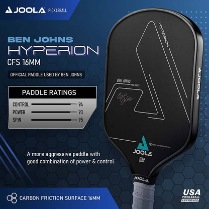 JOOLA Ben Johns Hyperion CFS 16 Graphite Paddle - Pickleball Sports Special Offer
