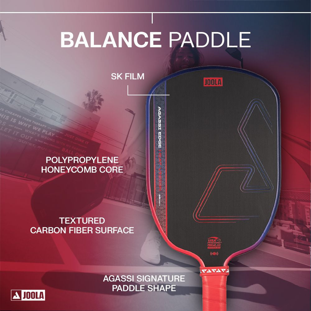 JOOLA Agassi Edge Heat Vision 16mm Pickleball Paddle - Pickleball Sports Hot Sale