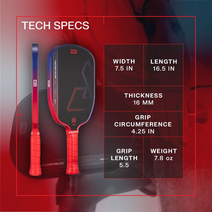 JOOLA Agassi Edge Heat Vision 16mm Pickleball Paddle - Pickleball Sports Hot Sale