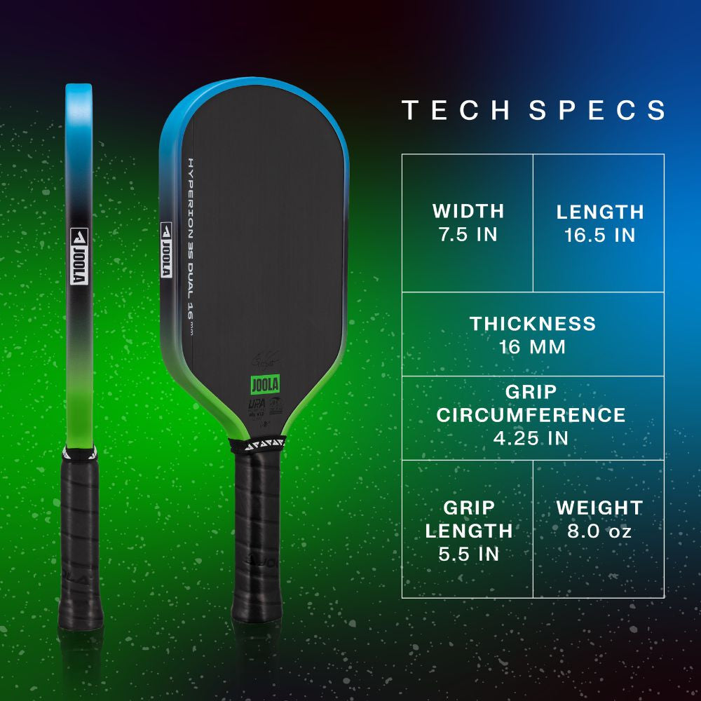 JOOLA Hyperion Pro 3S Dual 16mm Pickleball Paddle - Pickleball Sports Smart Buy