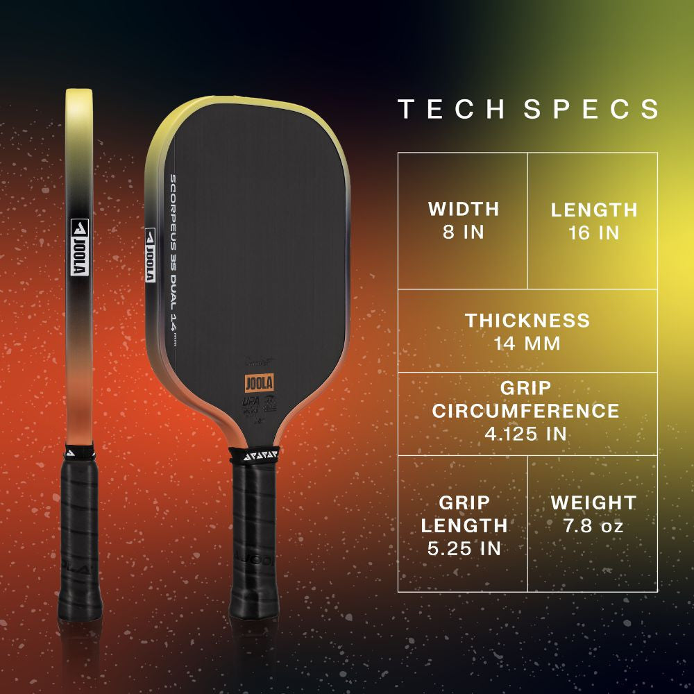 JOOLA Scorpeus Pro 3S Dual 14mm Pickleball Paddle - Pickleball Sports Quality