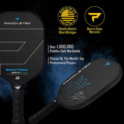 Paddletek Bantam ALW-C Anna Leigh Waters Carbon 12.7mm Paddle - Pickleball Sports Quality