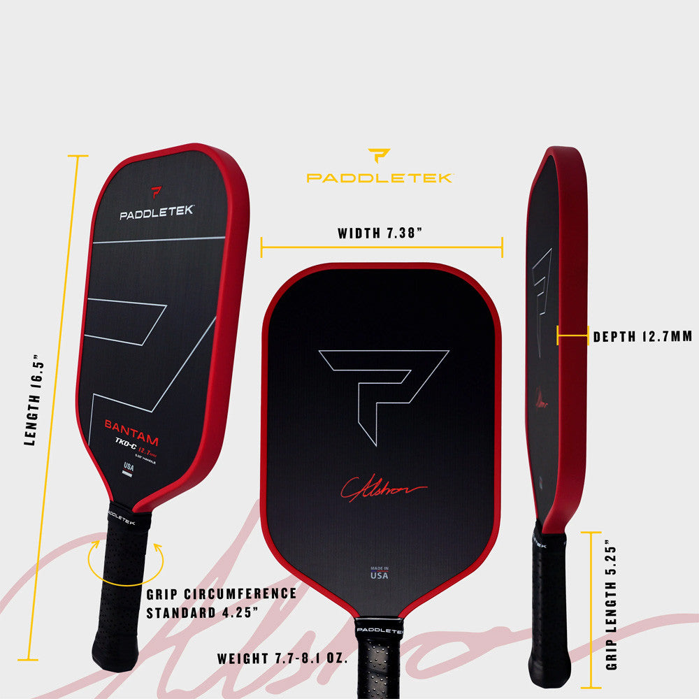 Paddletek Bantam TKO-C 12.7mm Pickleball Paddle - Pickleball Sports Smart Buy