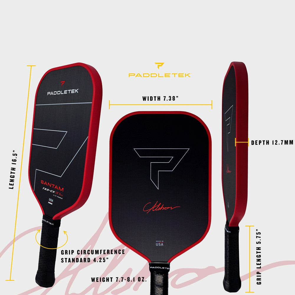 Paddletek Bantam TKO-CX 12.7mm Pickleball Paddle - Pickleball Sports Everyday