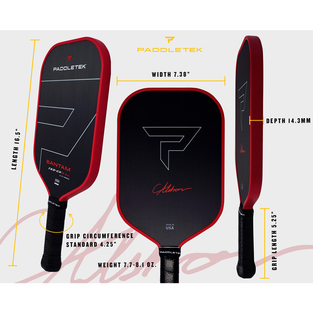 Paddletek Bantam TKO-CX 14.3mm Pickleball Paddle - Pickleball Sports Trusted