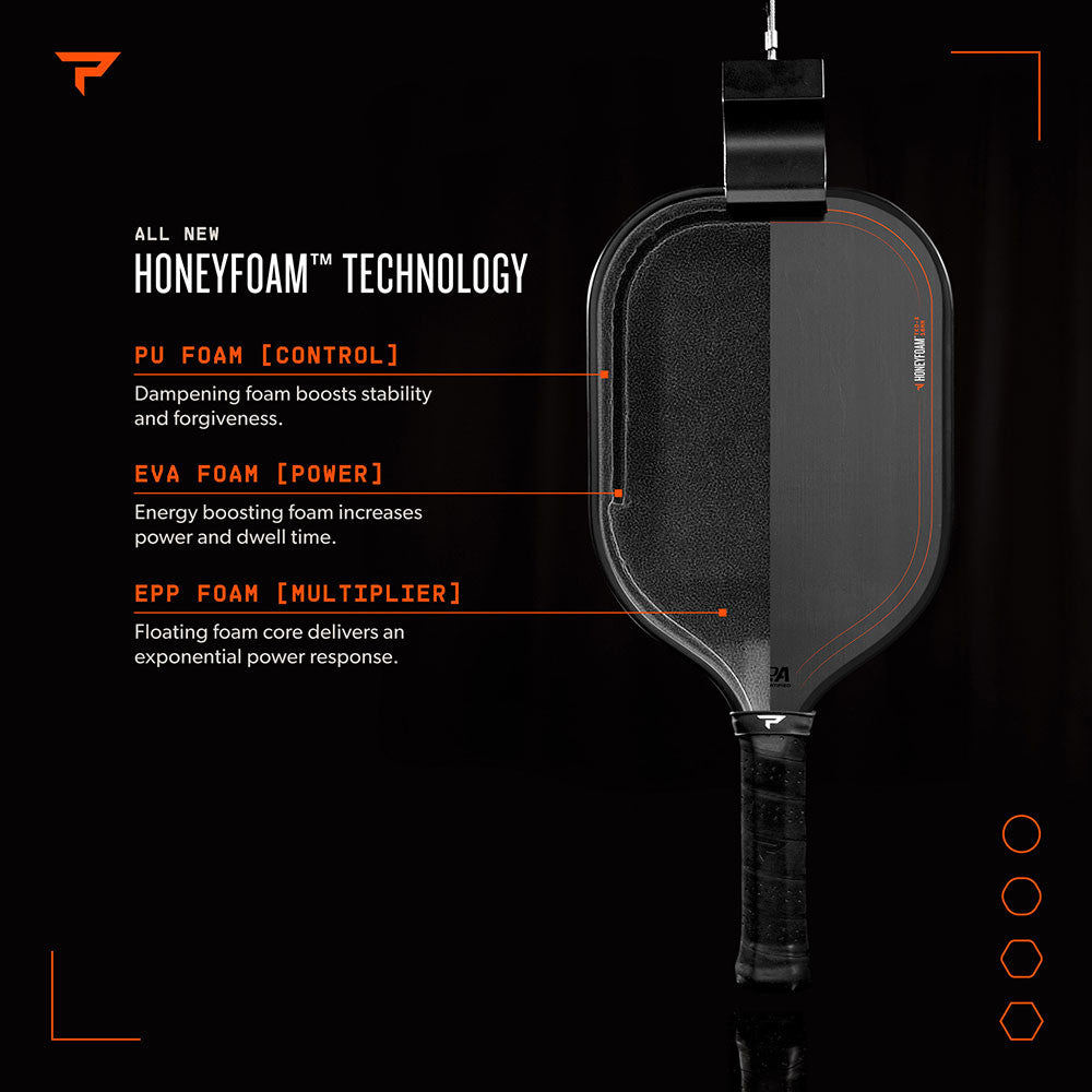Paddletek HoneyFoam TKO-X 16mm Pickleball Paddle - Pickleball Sports Premium