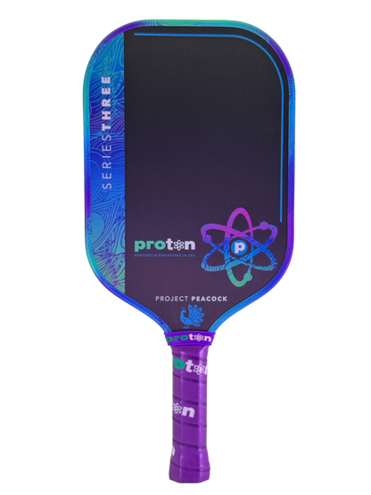 Proton Series Three Project Peacock 13mm Elongated Pickleball Paddle - Pickleball Sports Discount