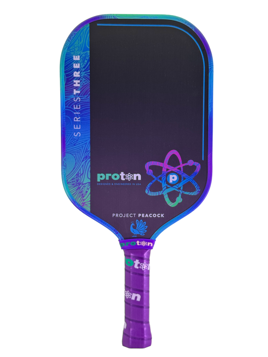 Proton Series Three Project Peacock 13mm Elongated Pickleball Paddle - Pickleball Sports Discount