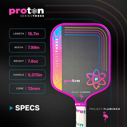 Proton Series Three Project Peacock 15mm Widebody Pickleball Paddle - Pickleball Sports Quality