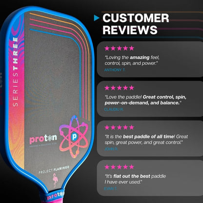 Proton Series Three Project Peacock 15mm Widebody Pickleball Paddle - Pickleball Sports Quality