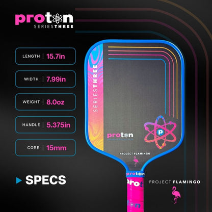 Proton Series Three Project Peacock 13mm Widebody Pickleball Paddle - Pickleball Sports Featured