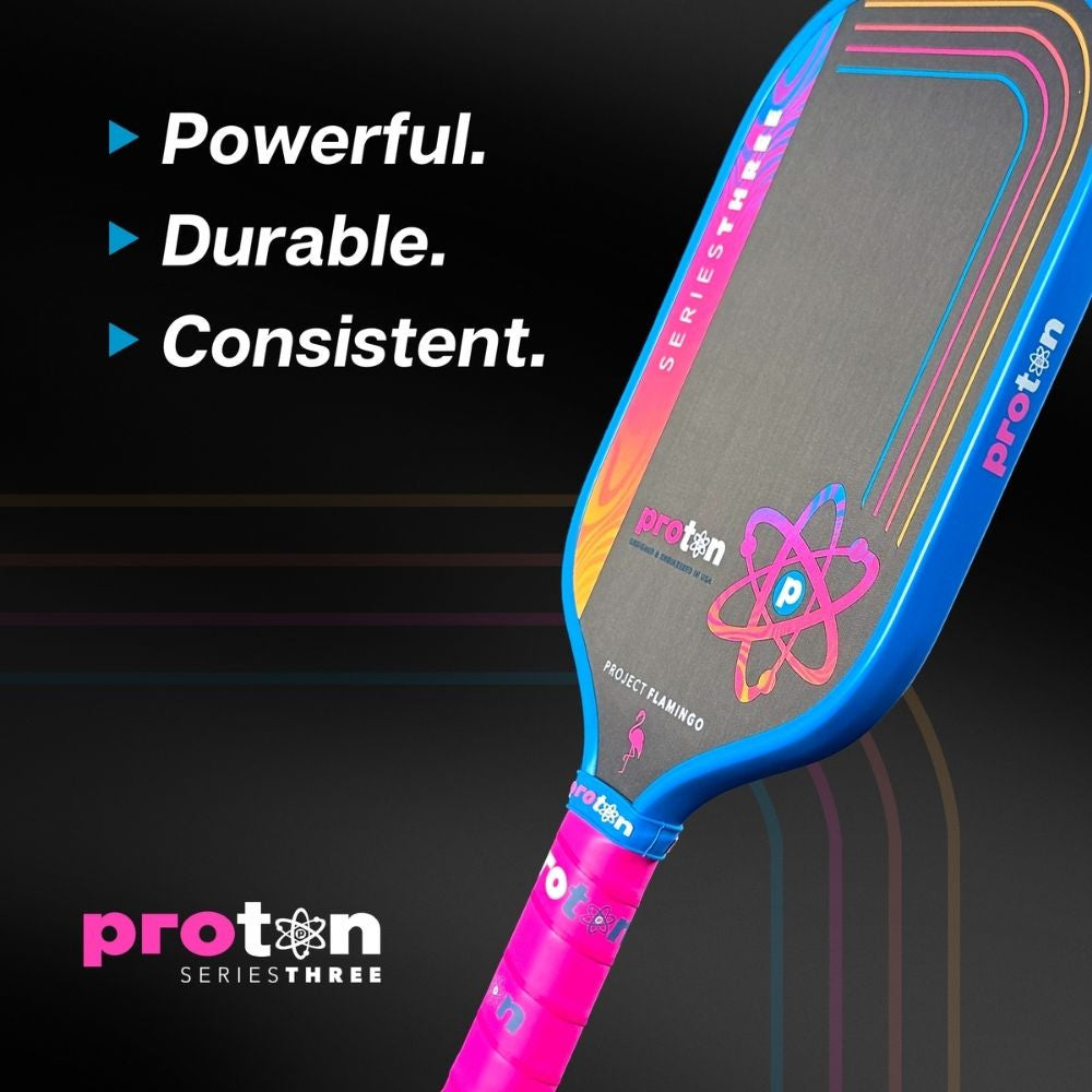 Proton Series Three Project Peacock 13mm Widebody Pickleball Paddle - Pickleball Sports Featured