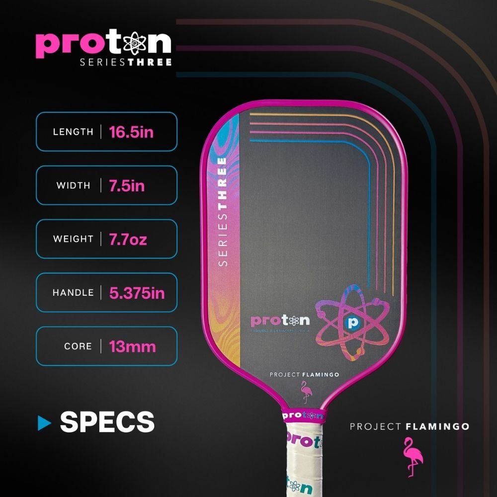 Proton Series Three Project Peacock 13mm Pickleball Paddle - Pickleball Sports Best Seller
